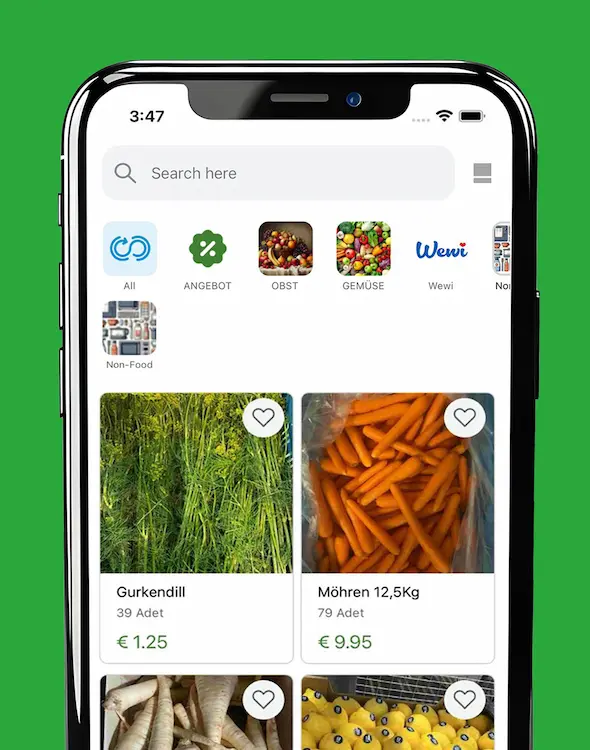 Bıdı Bestellapp – Startseite der App für Großhandel-Bestellungen