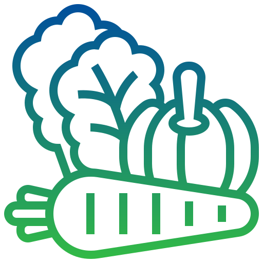 Ein Gemüse Icon mit der Farbpalette von Bıdı GmbH